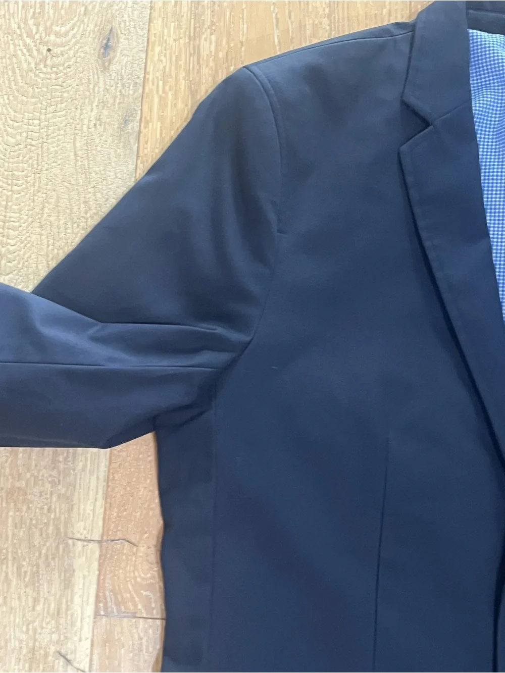 Banana Republic Navy Cotton Blazer 40R Slim Fit 2 Button Non-Iron Sport Coat